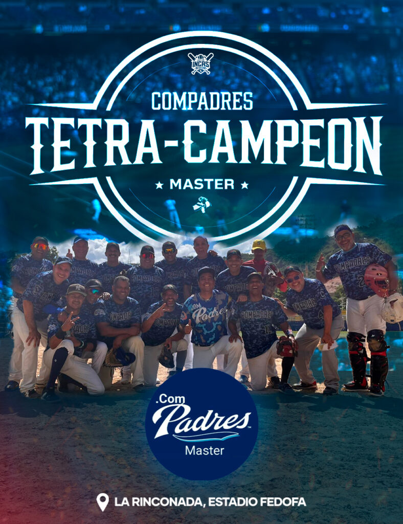 Compadres Campeones Master Softbal Tetra Campeones